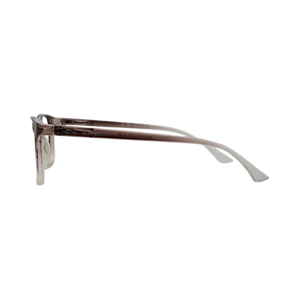 Classic Brown & Transparent Rectangular Full-Rim Frames | Eyeglasses for Men | STINC EYEWEAR