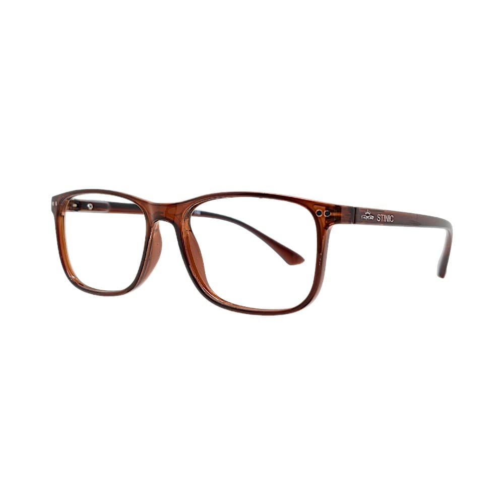 Classic Brown Rectangular Full-Rim Frames | Eyewear Frames or Men | STINIC EYEWEAR