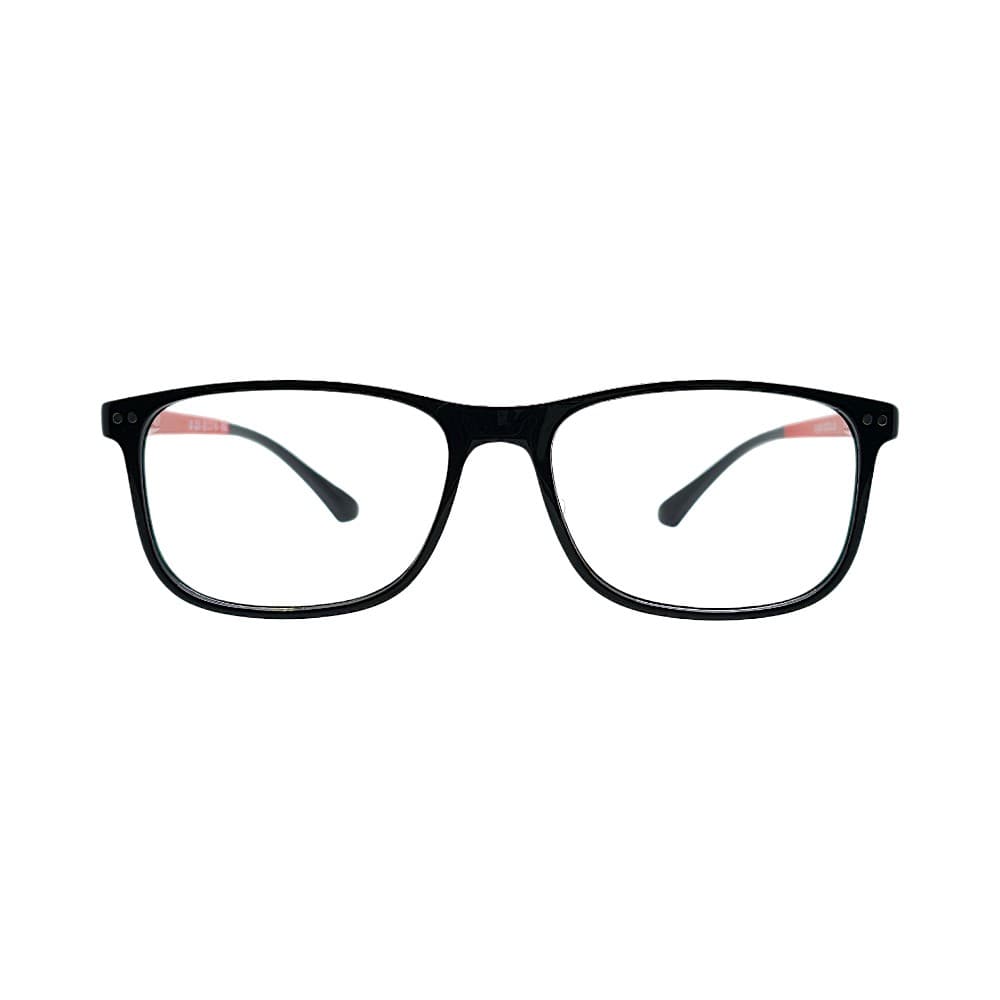 Classic Red & Black Rectangular Full-Rim Frames | Eyeglasses for Men | STINC EYEWEAR