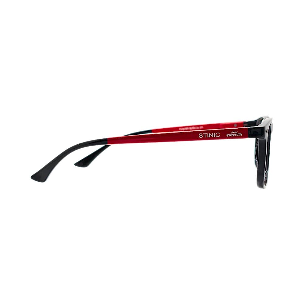Classic Red & Black Rectangular Full-Rim Frames | Eyeglasses for Men | STINC EYEWEAR