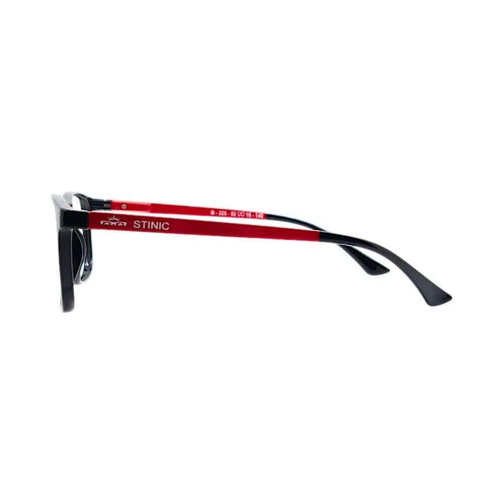 Classic Red & Black Rectangular Full-Rim Frames | Eyeglasses for Men | STINC EYEWEAR