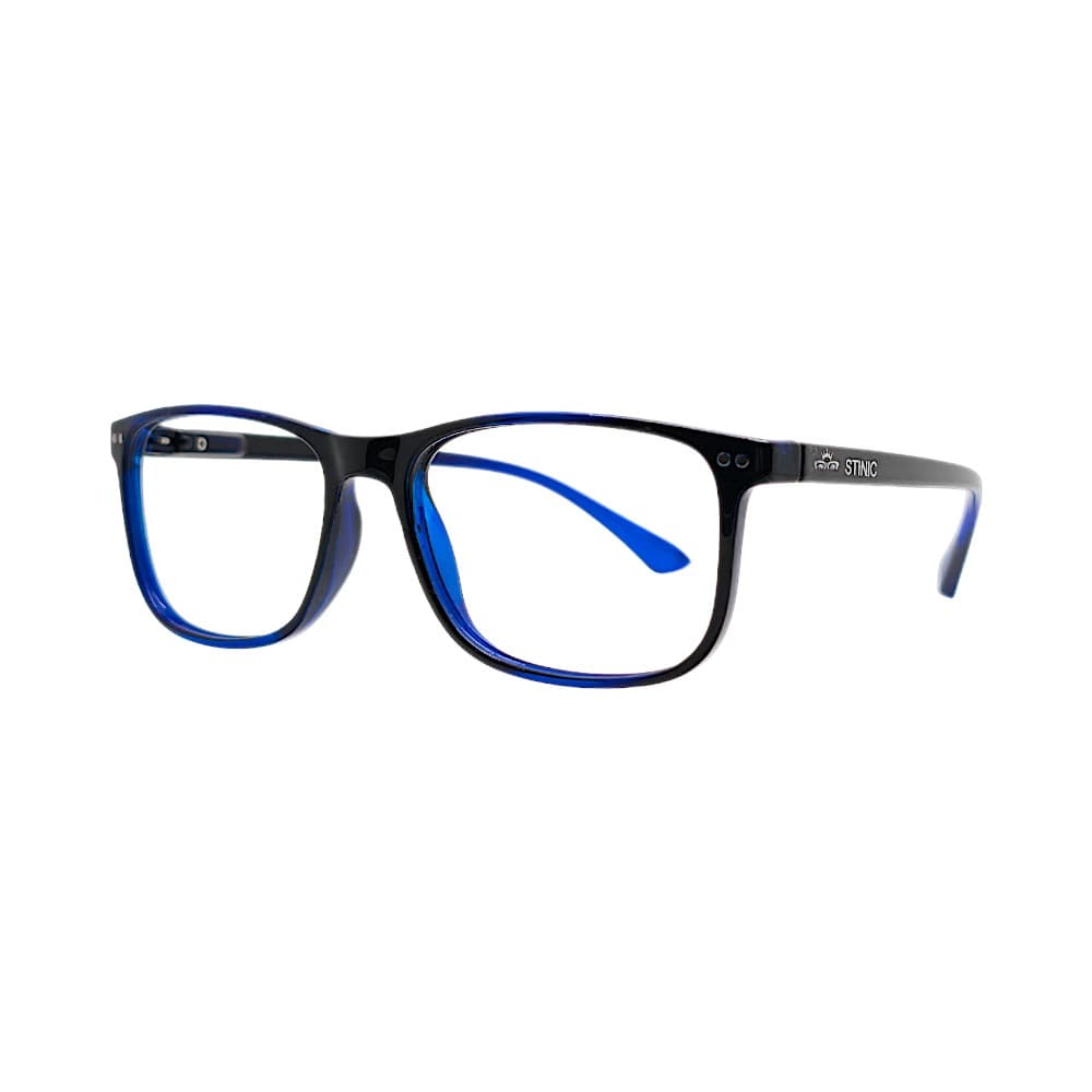 Classic Black & Blue Mix Rectangular Full-Rim Frames | Eyeglasses for Men | STINC EYEWEAR