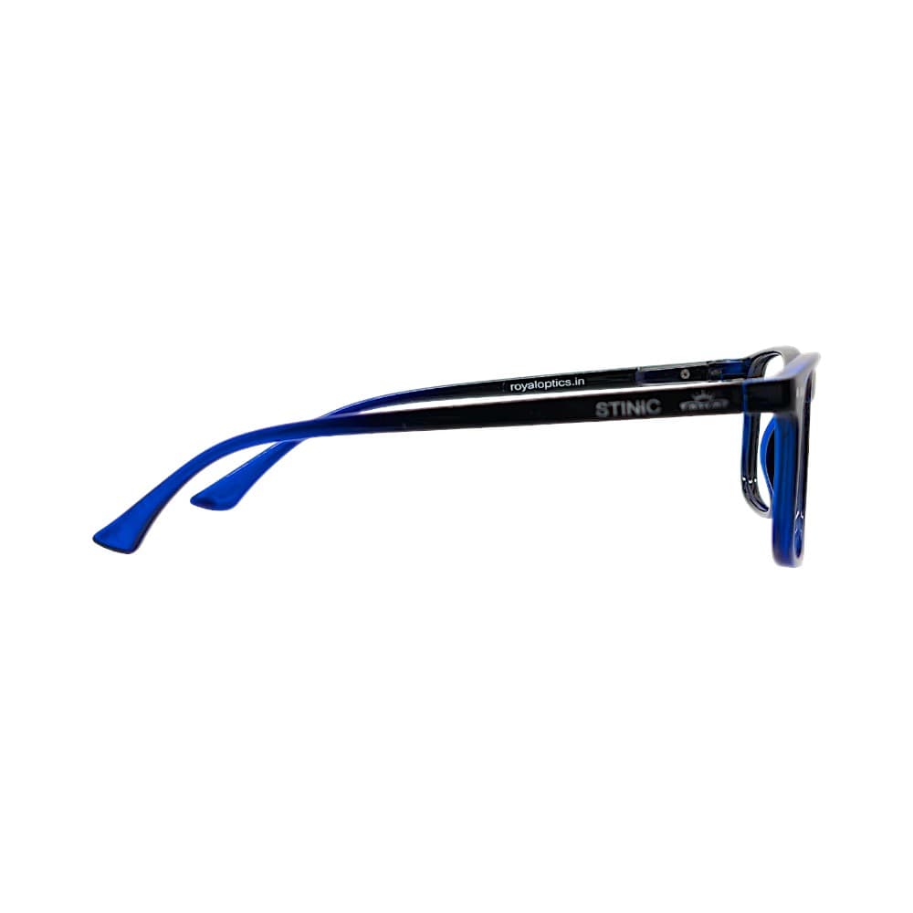Classic Black & Blue Mix Rectangular Full-Rim Frames | Eyeglasses for Men | STINC EYEWEAR