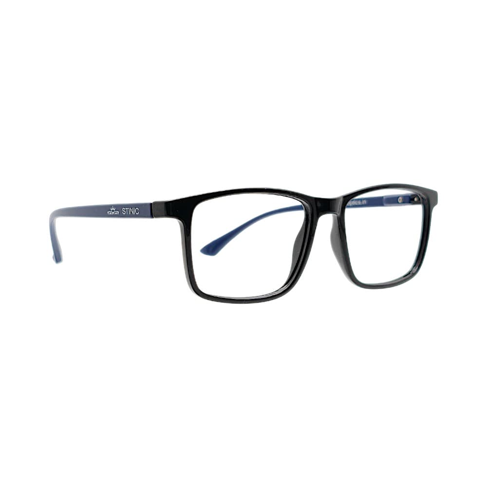 STINIC Rectangular Eyeglasses – Classic Black & Navy Blue Full Rim Optical Frame