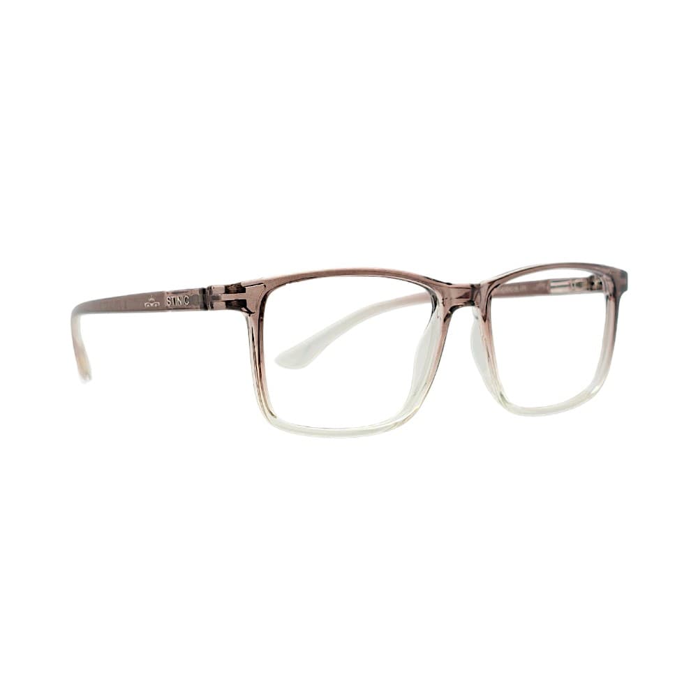 STINIC Eyewear Lightweight Spectacles Gradient Eyeglasses Color Brown to Clear