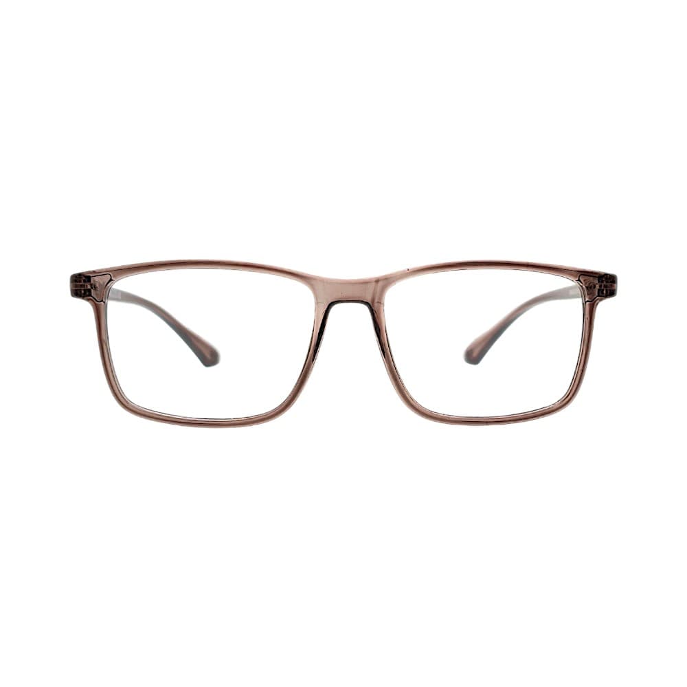 STINIC Eyewear Translucent Brown Glasses Frame | Rectangular Full Rim