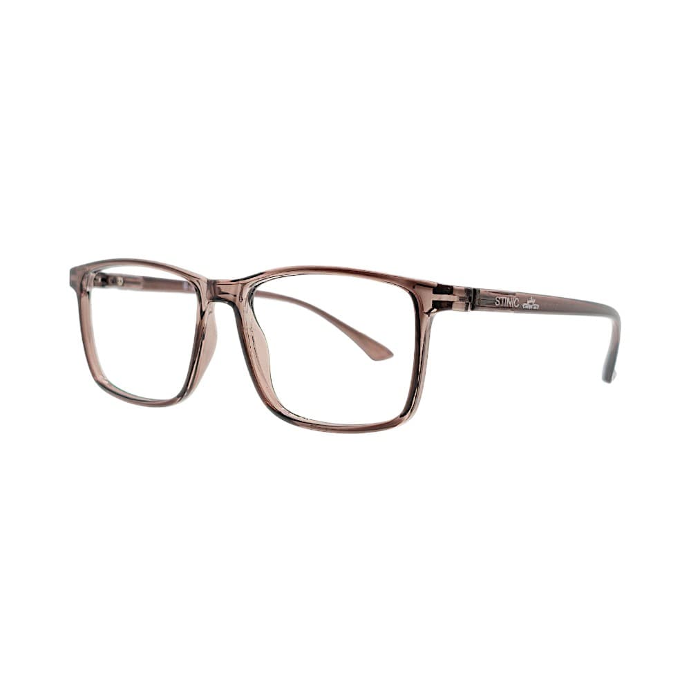 STINIC Eyewear Translucent Brown Glasses Frame | Rectangular Full Rim