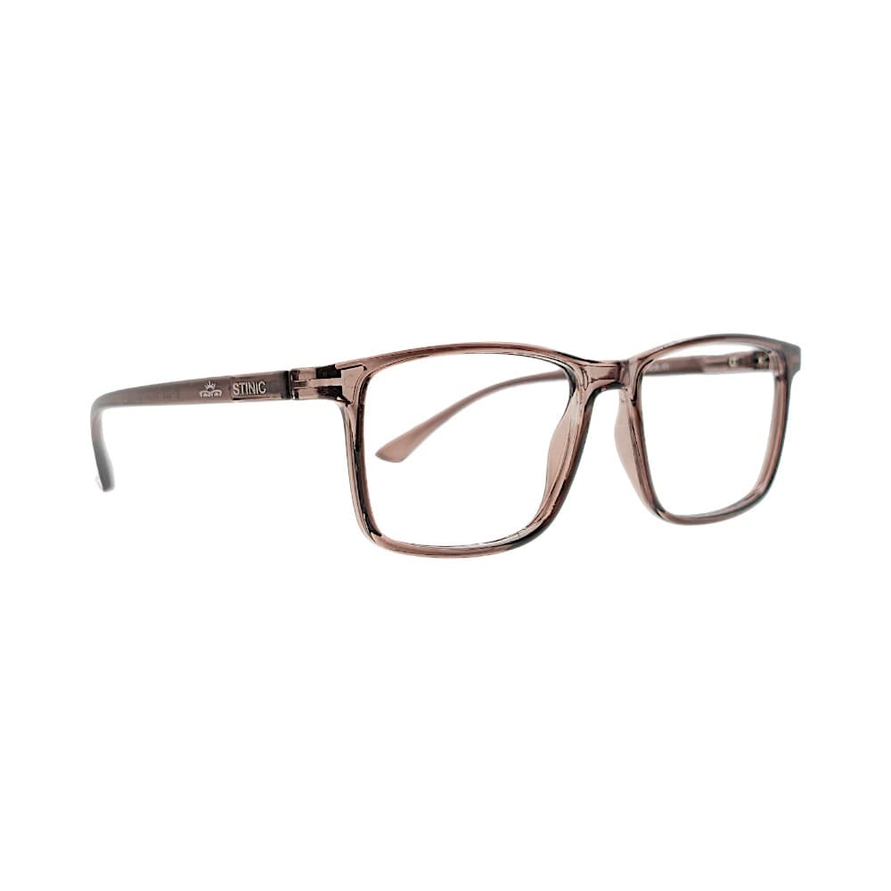 STINIC Eyewear Translucent Brown Glasses Frame | Rectangular Full Rim