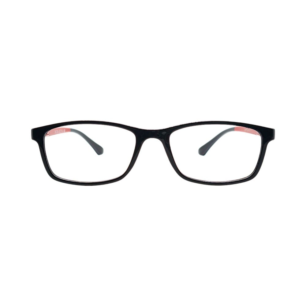 Classic Red & Black Full-Rim Rectangular Eyeglasses for Men and Women | STINIC EYEWEAR 