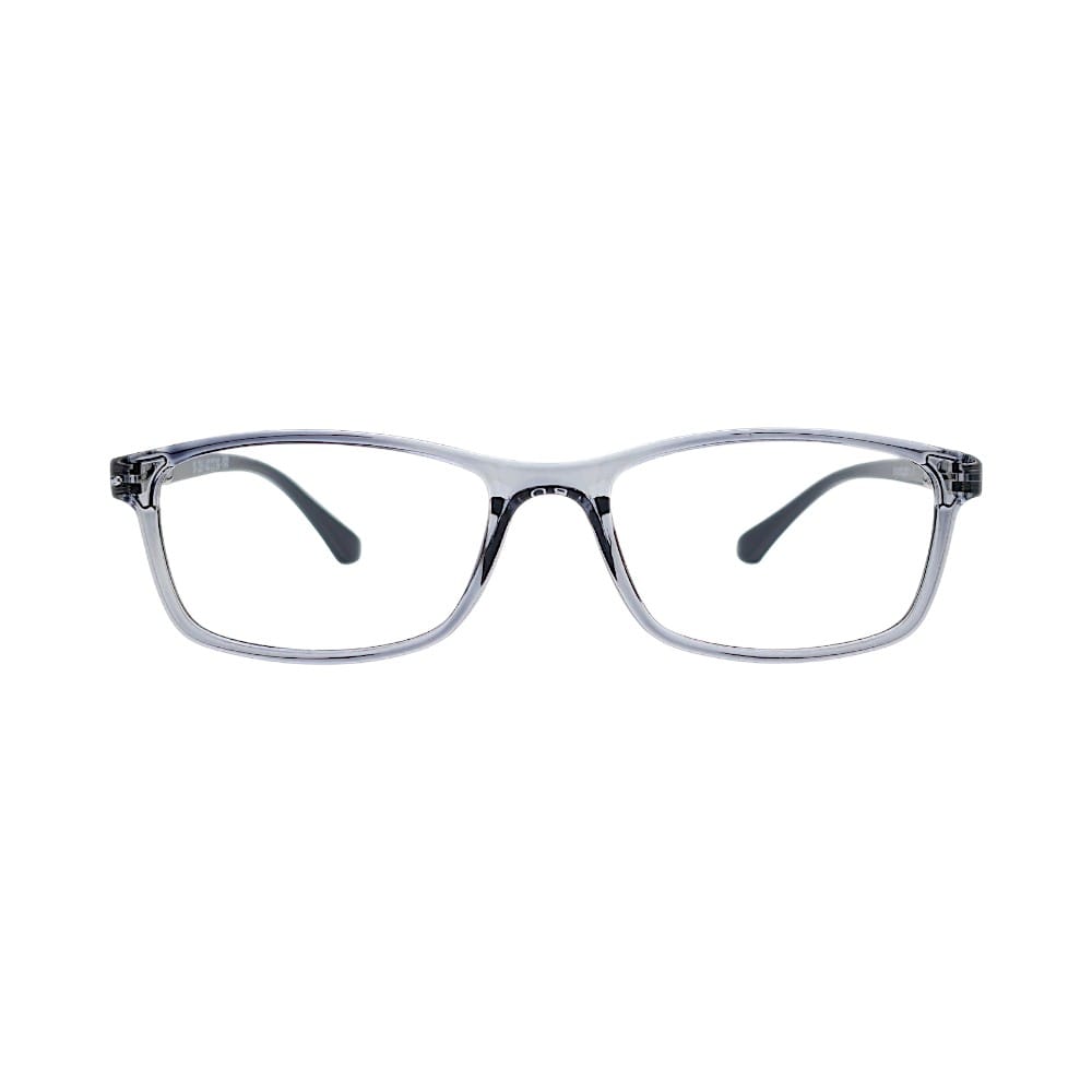 Classic Transparent Grey & Black Full-Rim Rectangular Eyeglasses for Men and Women | STINIC EYEWEAR 