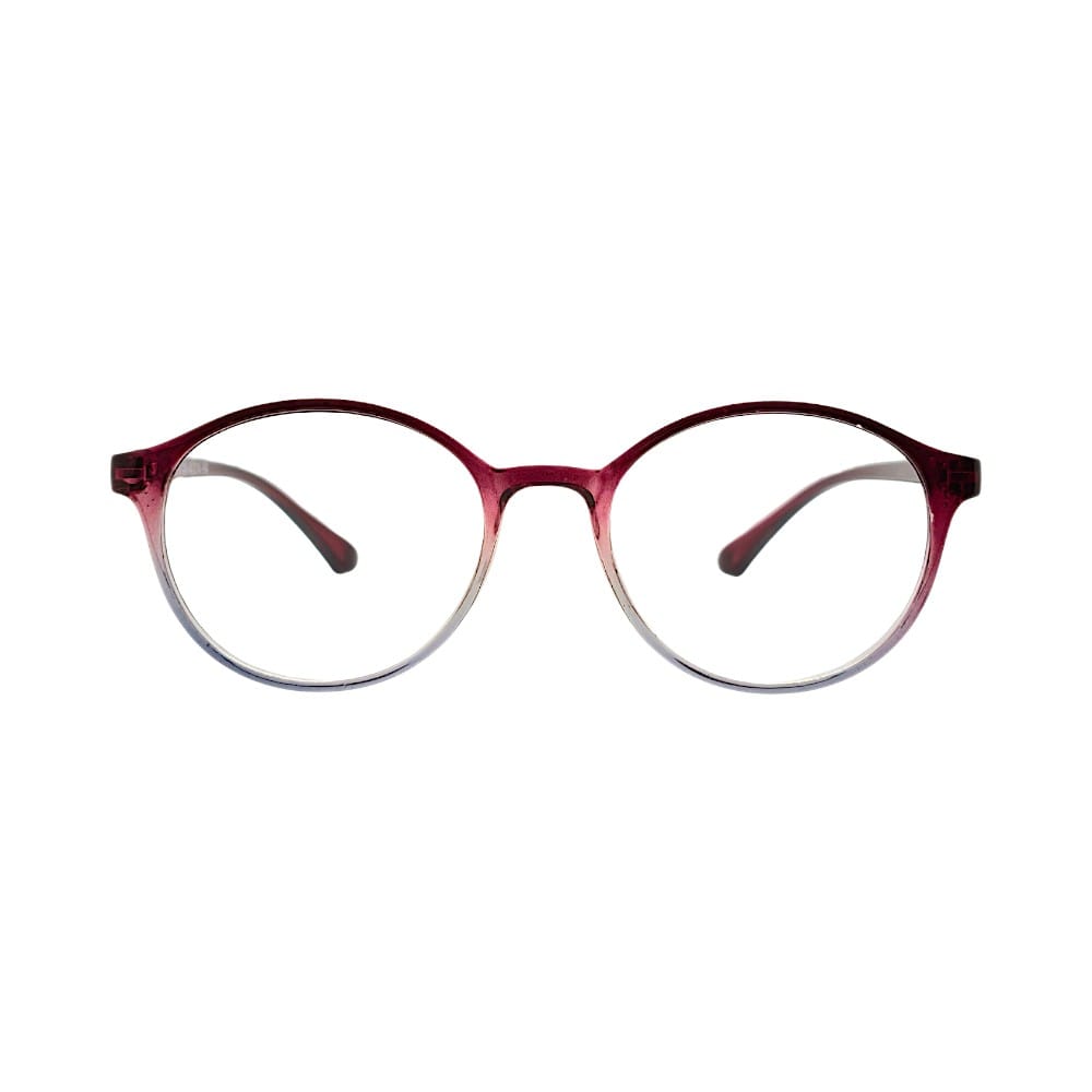 STINIC Eyewear Retro Round Eyeglasses – Two-Tone Wine Red Gradient Eyewear Frame