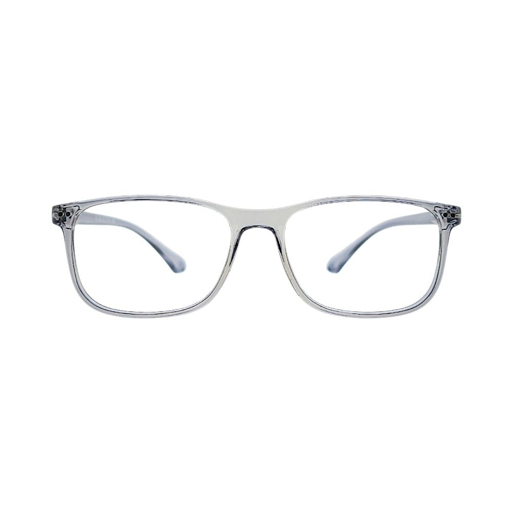 Classic Crystal Dark Grey Rectangular Full-Rim Frames | Eyeglasses for Men | STINIC EYEWEAR