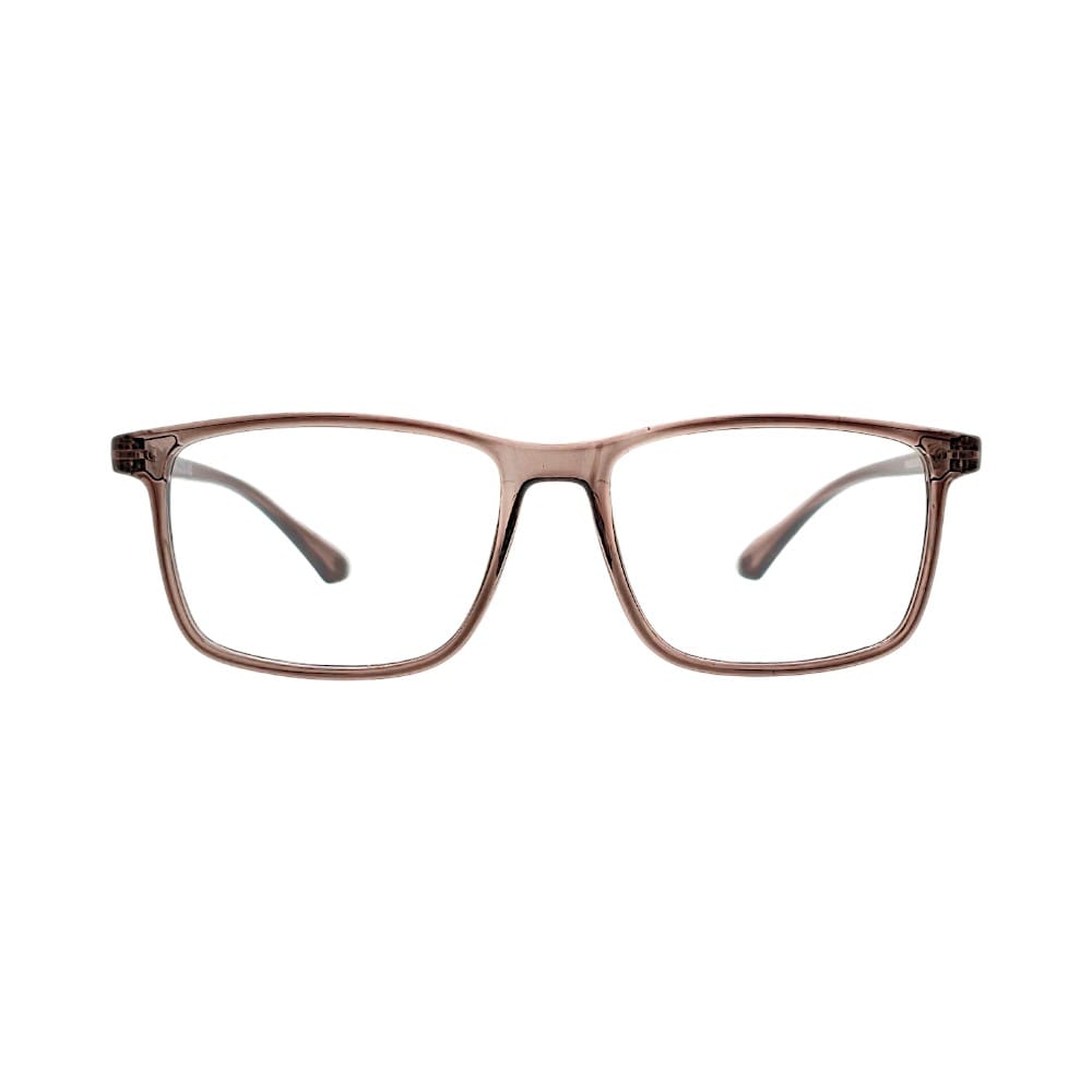 STINIC Eyewear Translucent Brown Glasses Frame | Rectangular Full Rim