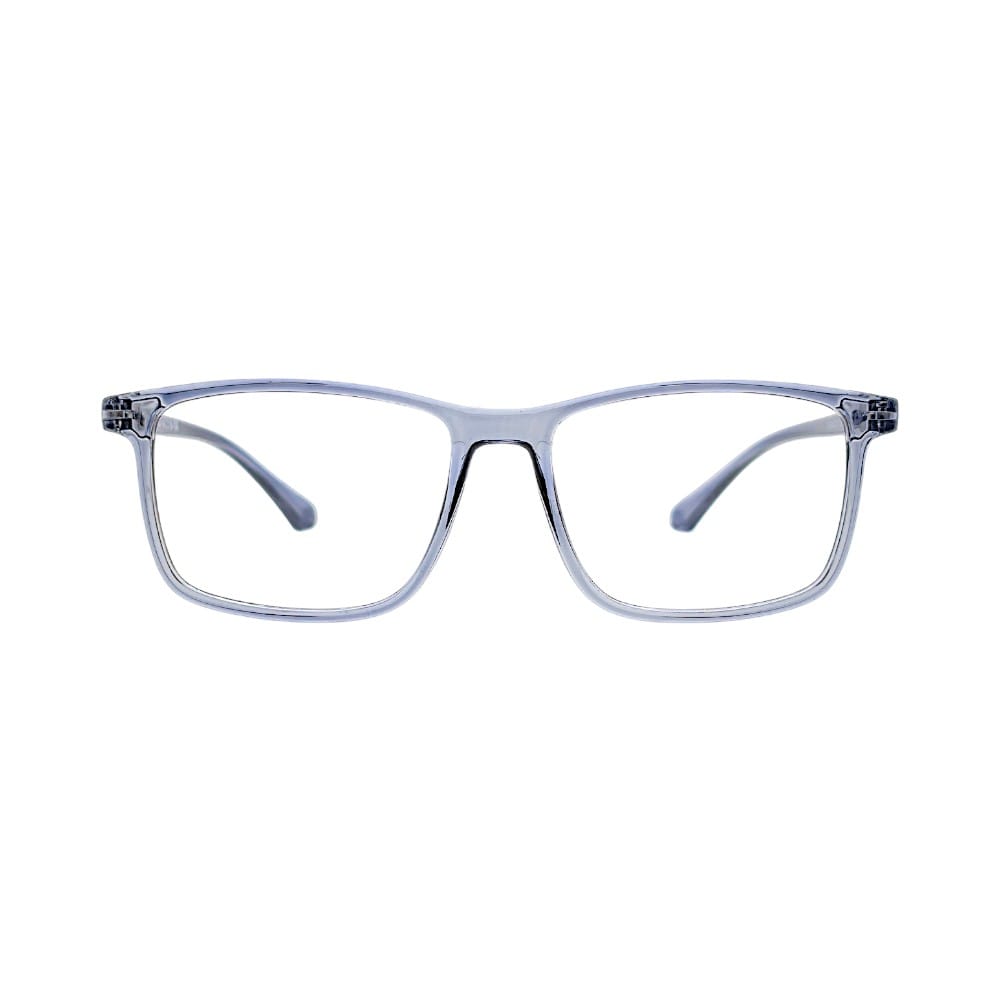 STINIC Eyewear Transparent Dark Grey Rectangular Eyeglasses Frames – Unisex Full-Rim Eyewear 