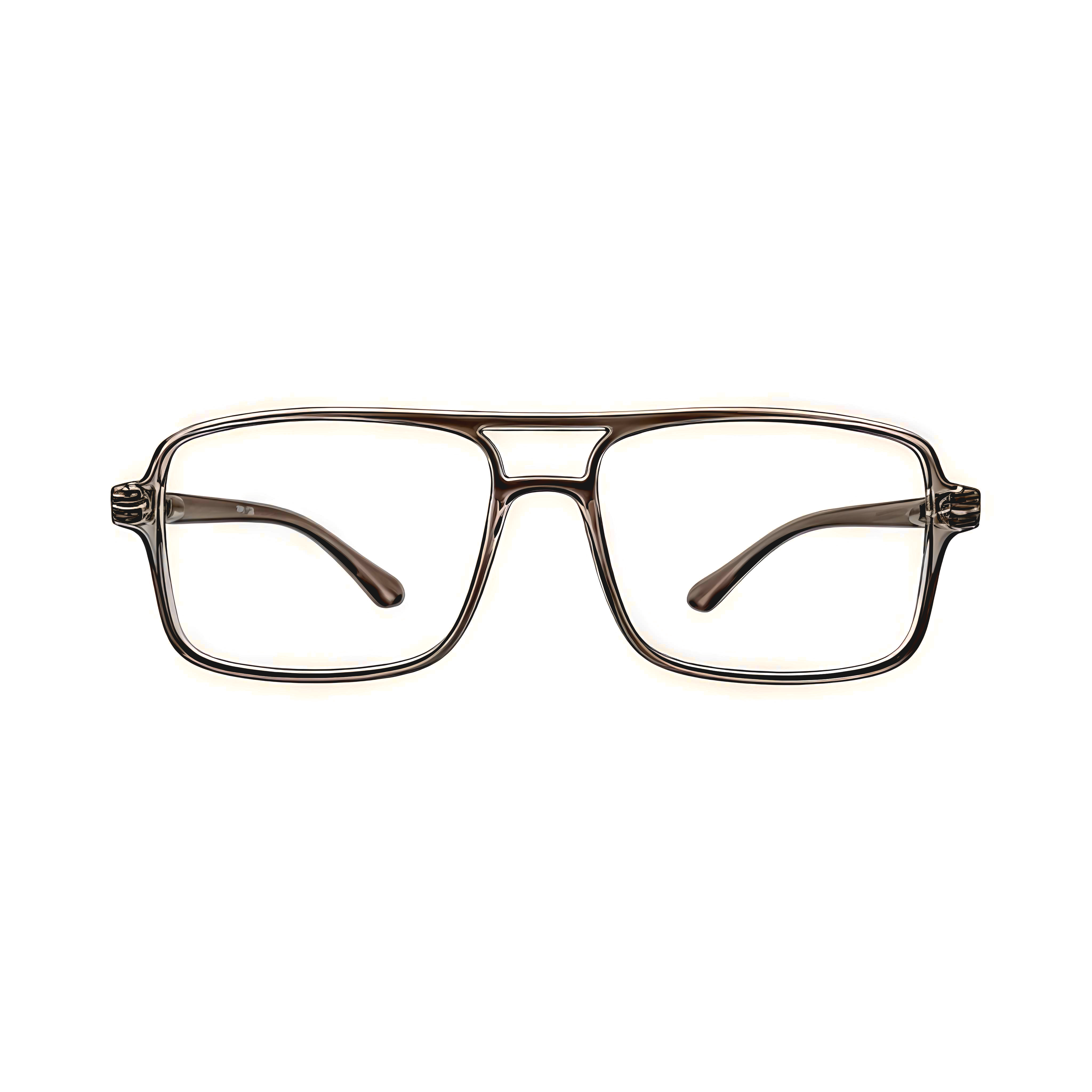 Stinic Eyewear Rectangle Transparent Brown